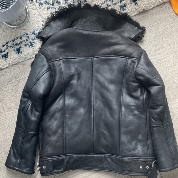 Black Shearling Jacket J Lindeberg - Picture 2 of 3
